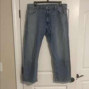 Levi's Relaxed Fit Blue Jeans White Washed 40 x 30